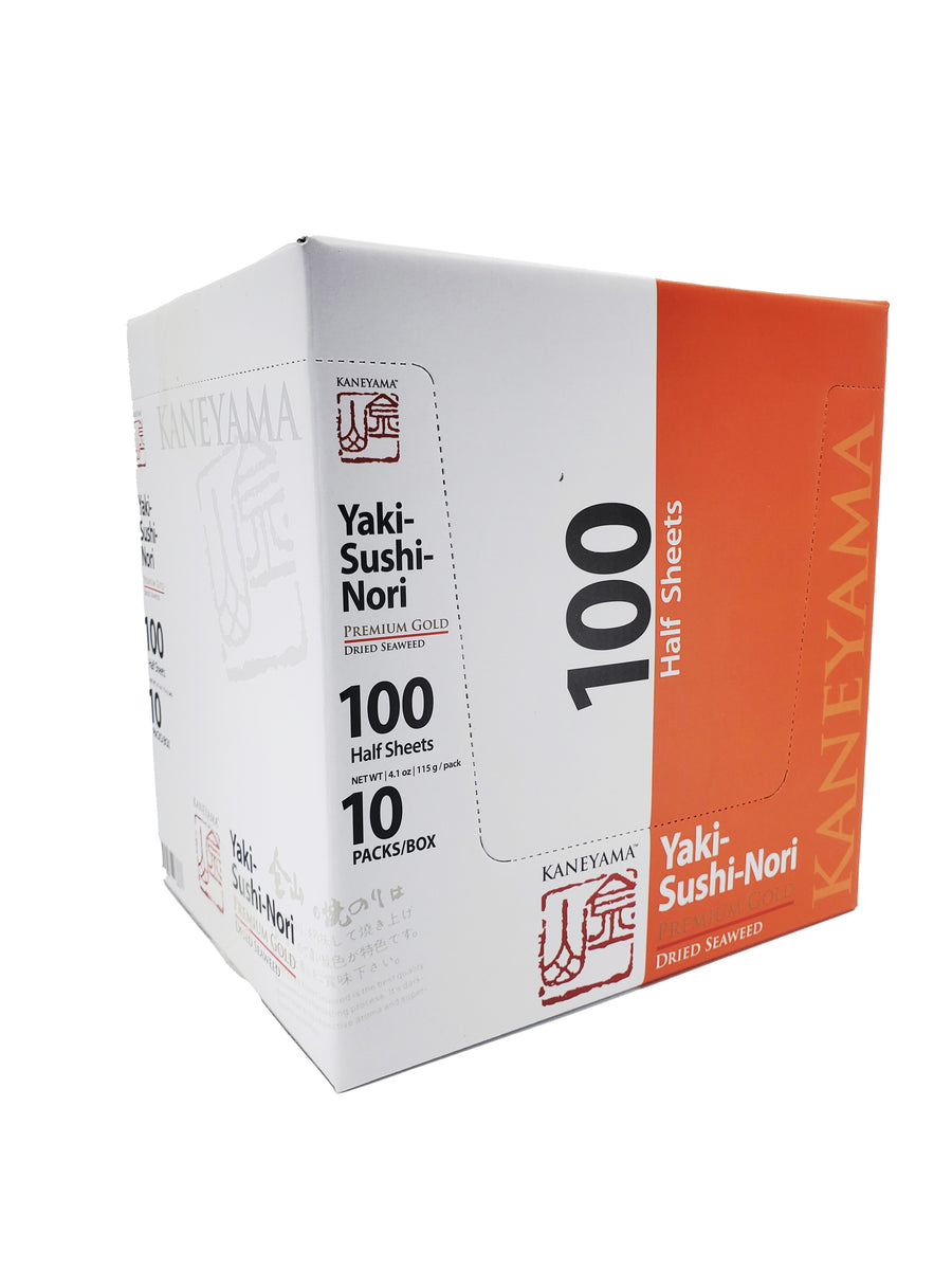 Premium Quality Yaki Sushi Nori Gold Orange Half Size | Kaneyama